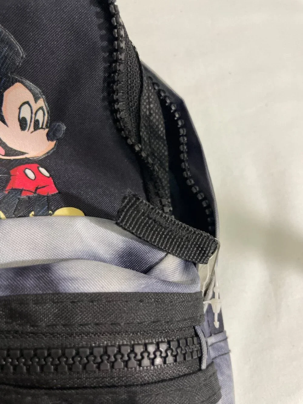 Disney Mickey Mouse Mini Backpack Gray Black Tie Dye Kids Small Daypack Bag